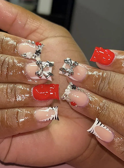 KissIcon Blush Pink Nails Pearl 3D Tips -