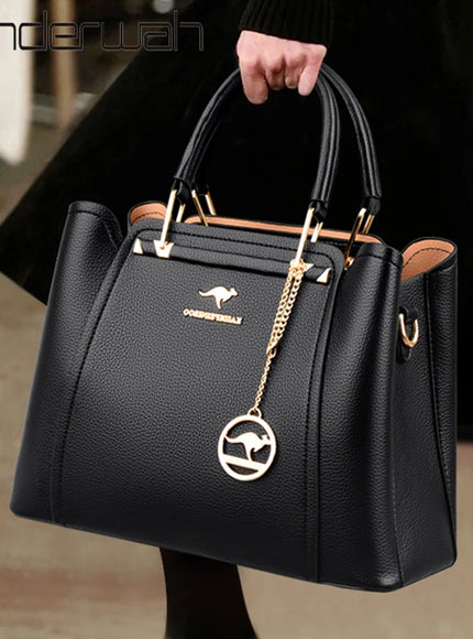 2024 Luxury Women Designer 3 Layers Shoulder Crossbody Sac Ladies Large Capacity Leather Handbags Shopper Brand Messenger Totes