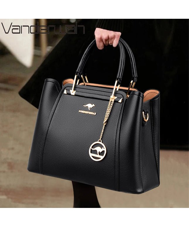2024 Luxury Women Designer 3 Layers Shoulder Crossbody Sac Ladies Large Capacity Leather Handbags Shopper Brand Messenger Totes