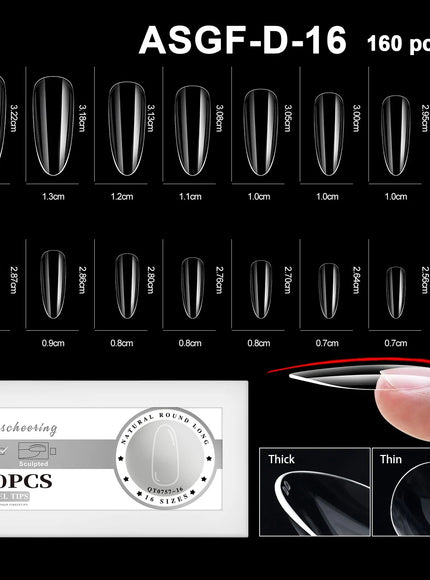 [KissIcon] Soft Gel Nail Tips Full Cover Almond