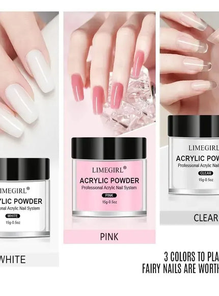 KissIcon Nail Acrylic Powder Set - Crystal Glitter