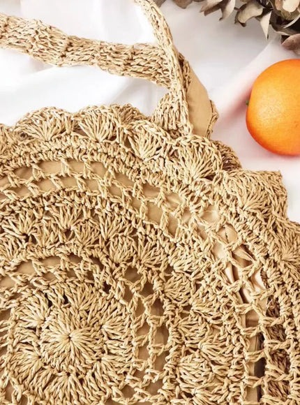Fashionable Flower Shoulder Round Large-capacity Hollow Straw