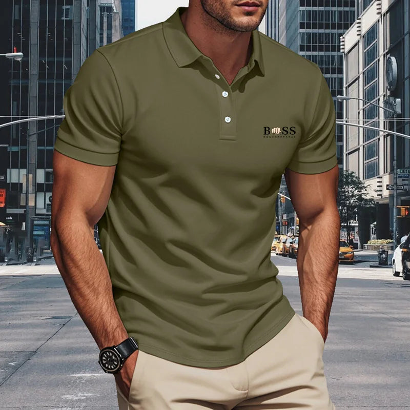 Men Polo Shirt Short Sleeve Breathable Soft Regular Fit Casual Business Golf Summer Daily Work Outdoor Lightweight Basic Tops