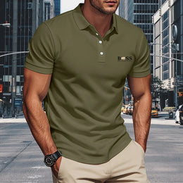 Men Polo Shirt Short Sleeve Breathable Soft Regular Fit Casual Business Golf Summer Daily Work Outdoor Lightweight Basic Tops