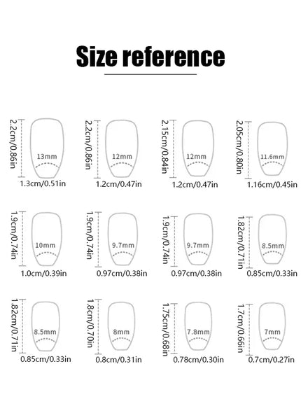 💋 24 Short Coffin Shaped False Nails -