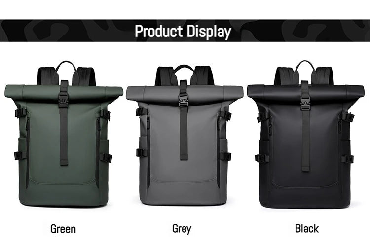 New Shoulder Bag Men's Senior Sense of Business Computer Outdoor Leisure Rolled Edge Travel Backpack Fashion Commuting