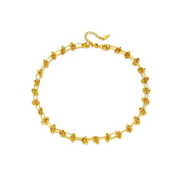 DIEYURO 316L Stainless Steel Gold Silver Color Twist Knot Necklace Bracelets For Womens Girl New Fashion Non-fading Jewelry Set