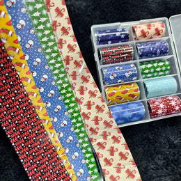 10Rolls Halloween  Christmas  Easter Nail Foils Transfer Paper  Nail Art Stickers   Decal  Nails Decoration
