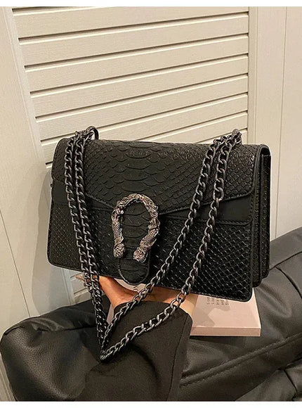 Estilo Moda Corrente Para Mulheres Cobra Padr O Crossbody