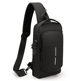 Multifunction Designer Anti-theft USB Shoulder Bag Crossbody Travel Sling Pack Messenger Pack Chest Bag Male Luxury Brand Men
