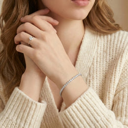D VVS1 Moissanite Tennis Bracelet Original s925 Sterling Silver Plated 18k White Gold with GRA Necklace for Women Man