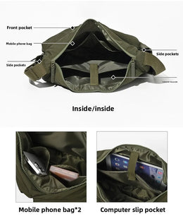 2026 NEW Top Quality Thickened Casual Messenger Bag, Single Shoulder Large Capacity Laptop Multi Pocket Sports Bag for Men Women