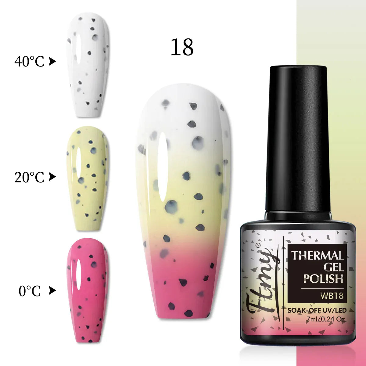 Halloween Theme Glitter Heat Nail Polish, Temperature Changing Color Removable UV LED Glitter Gel Polish, Mood Changing Nail Pol