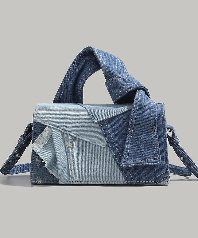 Denim Mini Crossbody Bag Shoulder Bag Handbag  Adjustable Strap Magnetic Buckle Stylish
