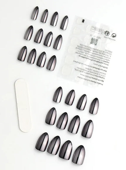 KissIcon Mirror Nails - Metal Effect Adhesive Almond