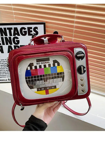 Cartoon Cute Handbags Funny Tv Transparent Square