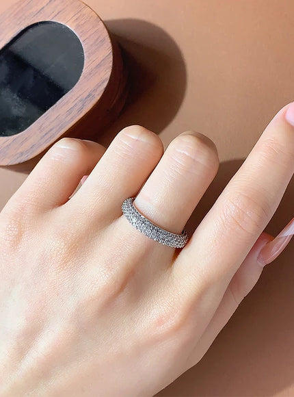 KissIcon Sparkling Zirconia Ring - Silver Plated Stackable