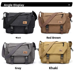Men's Casual Crossbody Bag Large Capacity Single Shoulder Bag Commuter Mailman Bag Lightweight Leisure Backpack for Business
