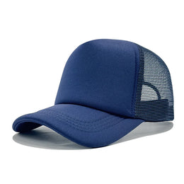 Customized Printed Logo Sponge Mesh Cap Solid Color Baseball Hat Sunshade And Sun Protection Travel Caps Truck Cap Duckbill Hats