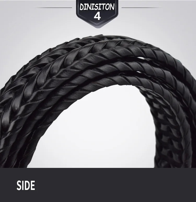 Men Genuine Leather Braided Belts Webbing High Quality Braided Vintage Belt for Men Gold Pin Buckle Casual for Jeans Strap