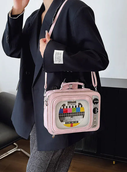 Cartoon Cute Handbags Funny Tv Transparent Square