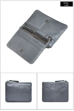New Cow Leather Women's And Men's Card Bag Coin Purse Slim Credit Card Holder Wallet For Men and Women ID Card Pocket