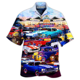 Hawaiian Men Shirt 3D Car Print Short Sleeve Blouse Summer Beach Vacation single Breasted Fashion Lapel Men's Clothing