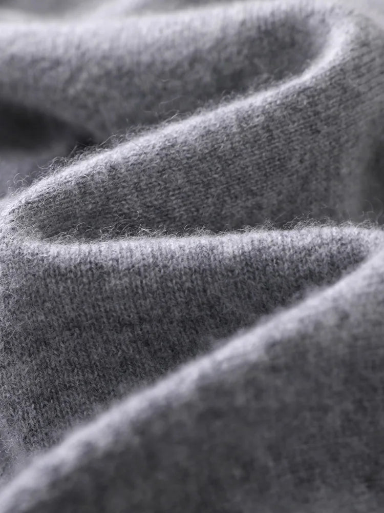 CHICUU Men's 100% Sweater O-neck Pullover Basic Long Sleeve Cashmere Knitwear Autumn Winter Smart Clothing Tops