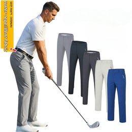 Men's Golf Pants, Summer Sweat-Absorbing Breathable Golf Trousers