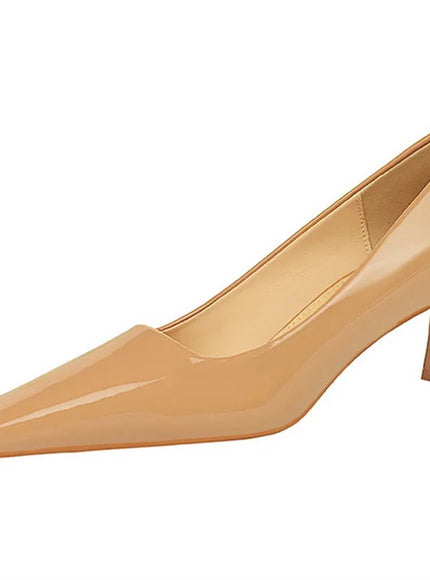 2024 Spring Versatile Fashion Shallow Mouth Patent Leather