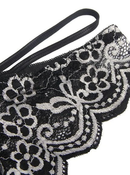 plus size sexy lingerie lace cross band embroidery decoration sexy bra panties lingerie set wholesale from M-5XL