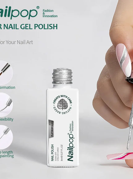 Kiss Icon Nailpop Gel Liner Polish 8ml Colors