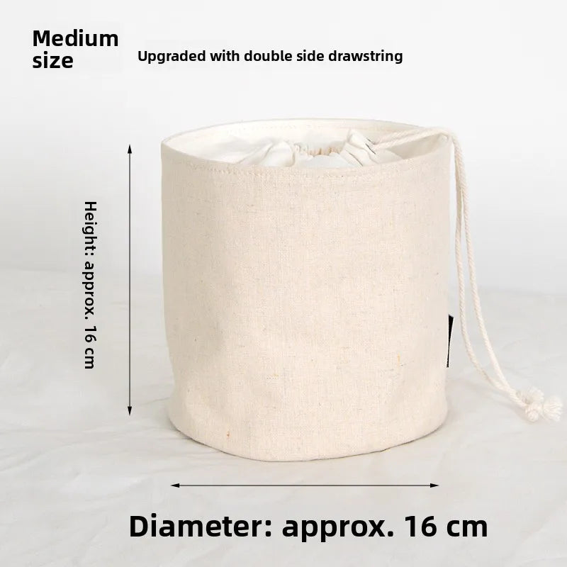 Women's Bag Inner  Basket Corduroy Bucket Bag Woven Drawstring Storage Pouch Versatile Household Organizer