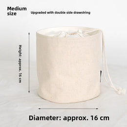 Women's Bag Inner  Basket Corduroy Bucket Bag Woven Drawstring Storage Pouch Versatile Household Organizer