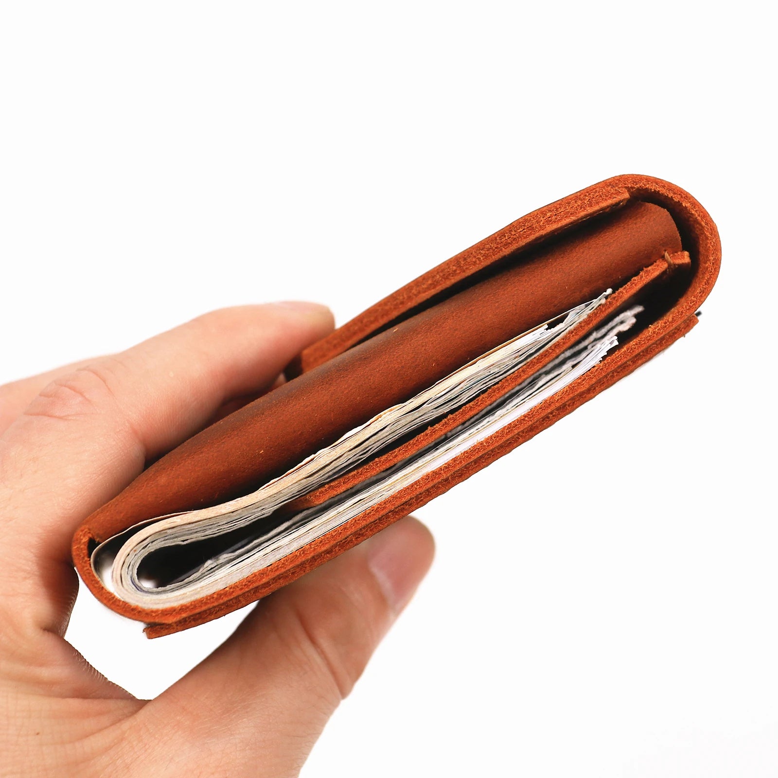 Genuine Leather Wallet For Men Male Vintage Cowhide Short Vertical Slim Mens Cash Wallet Purse Card Holder Flap Magnetic Closure
