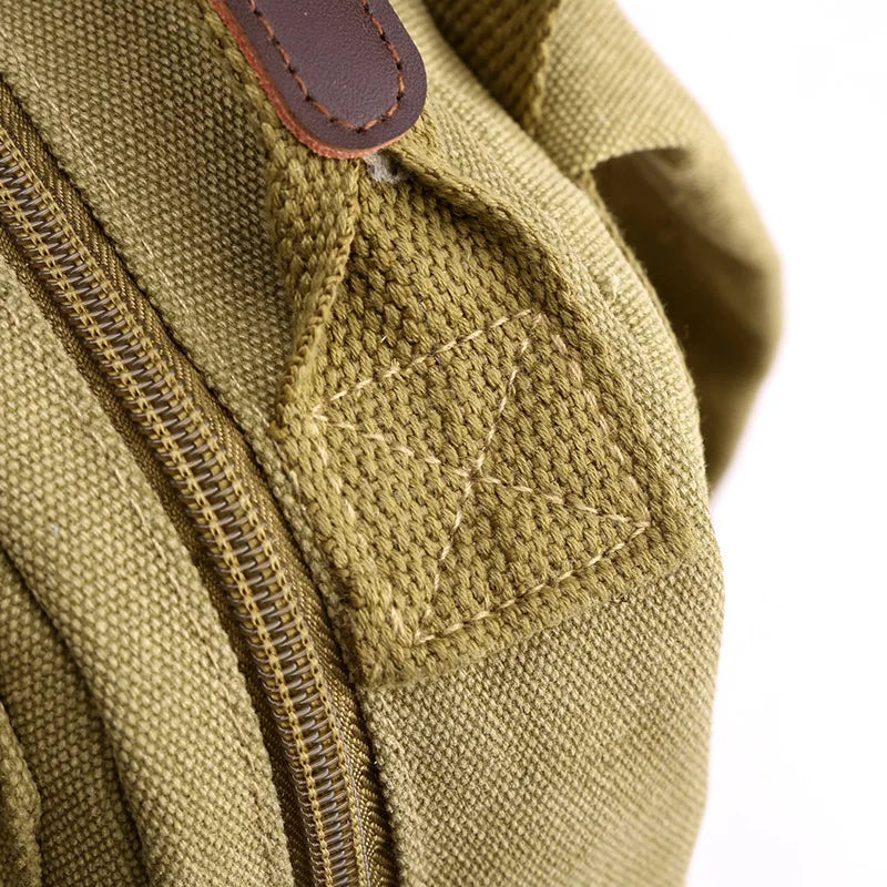 Small Mens Backpack Canvas Casual Backpacks for Men 2025 Mini Male School Bag Rucksack Man Multi-function Crossbody Bag Travel