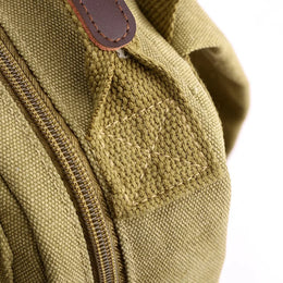 Small Mens Backpack Canvas Casual Backpacks for Men 2025 Mini Male School Bag Rucksack Man Multi-function Crossbody Bag Travel