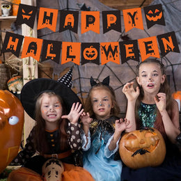 New Happy Halloween Flag Banner Festival Skeleton Pumpkin Party Decoration Supplies Scene Decoration Home Decoration