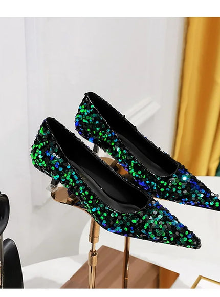 2024 Version Fashion Style Sequin Women's Shoes Shallow