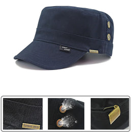 Men's Camouflage Flat Top Baseball Cap, Outdoor Sports Caps, Tactical Dad Hat, Casual Cadet, Trucker Hats