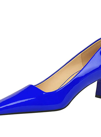 2024 Spring Versatile Fashion Shallow Mouth Patent Leather