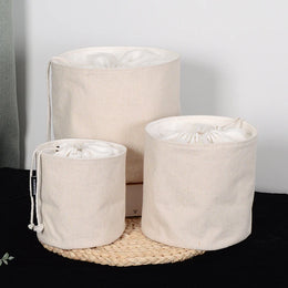 Women's Bag Inner  Basket Corduroy Bucket Bag Woven Drawstring Storage Pouch Versatile Household Organizer