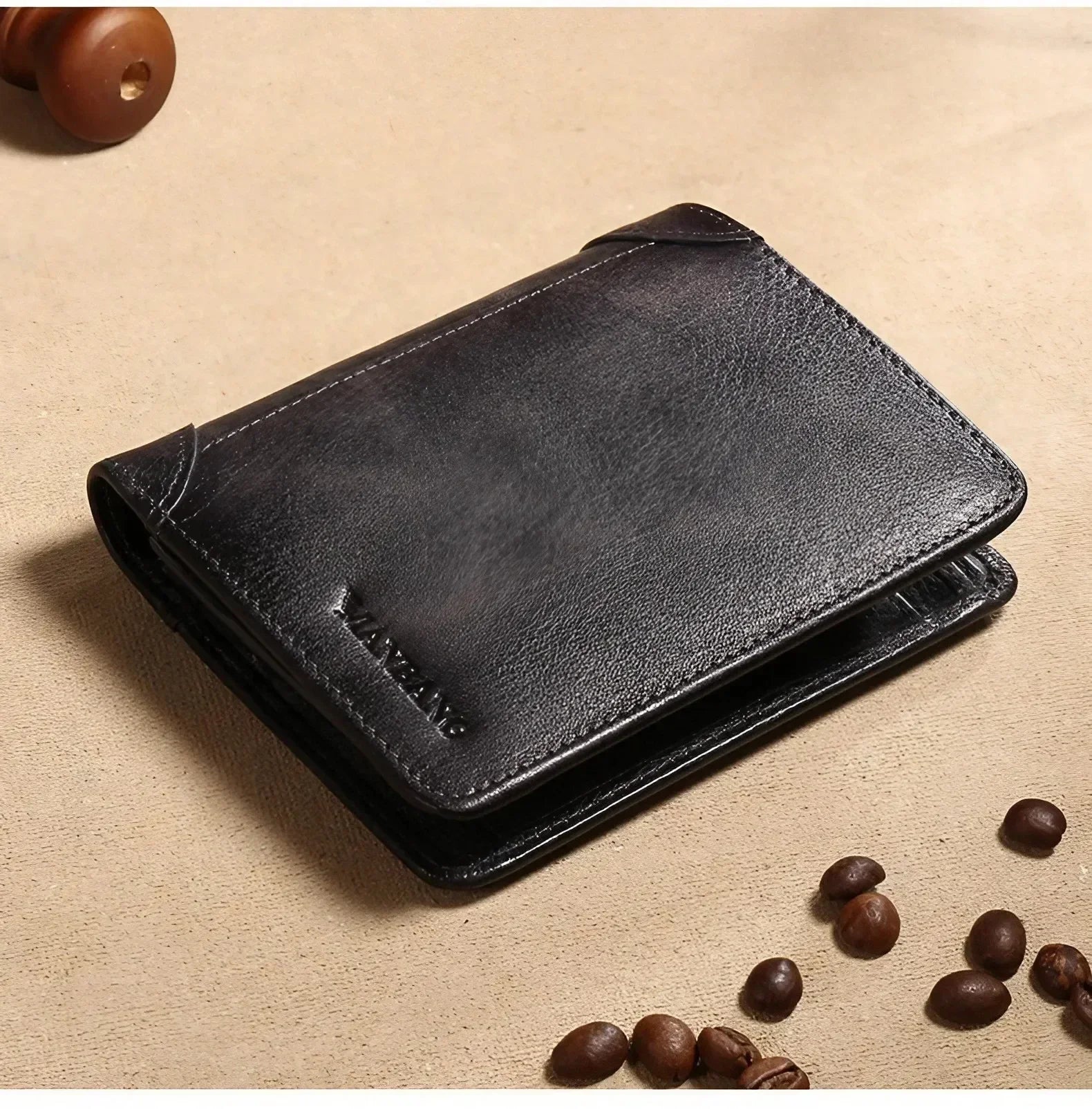 Genuine Leather Wallet for Men RFID Blocking Thin Multifunctional Credit Card Holder Short Money Bag Purse Mens Bifold Wallet