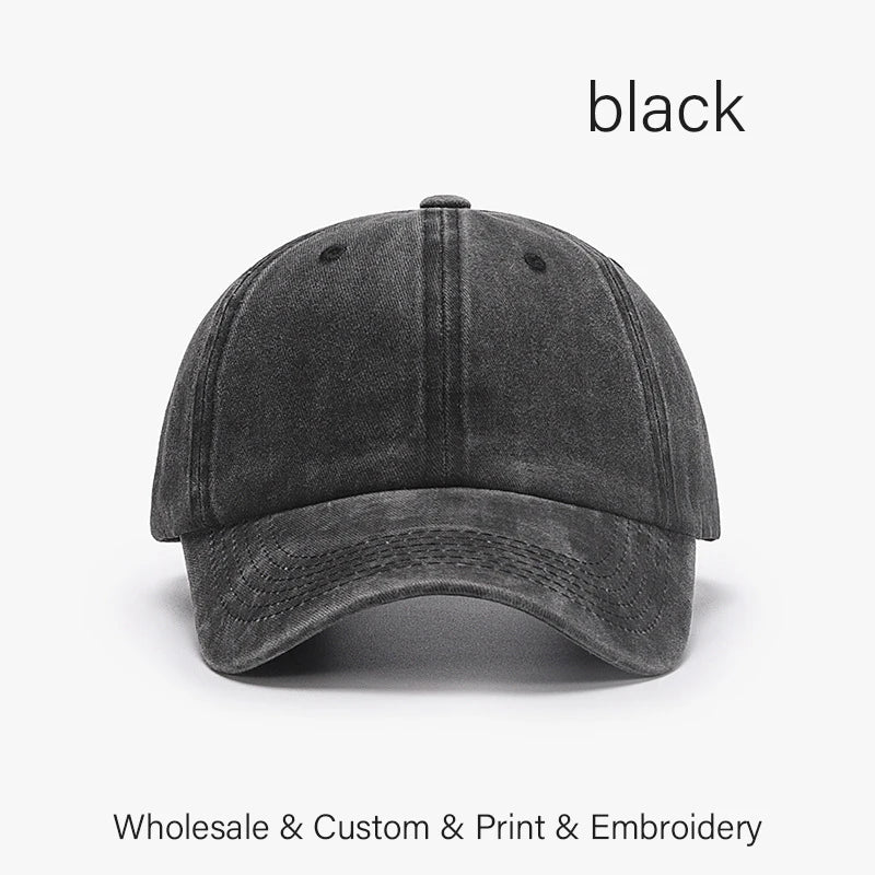SLECKTON Custom Logo Retro Baseball Cap for Men and Women DIY Design Letter Embroidery Hat Customize Cap Graphic Print Wholesale