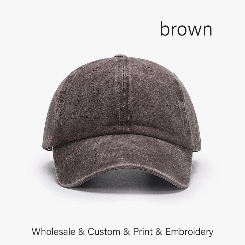 SLECKTON Custom Logo Retro Baseball Cap for Men and Women DIY Design Letter Embroidery Hat Customize Cap Graphic Print Wholesale