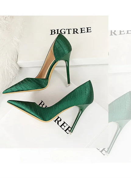Fashion Suede Black Women Simple Pumps Wine Glasses