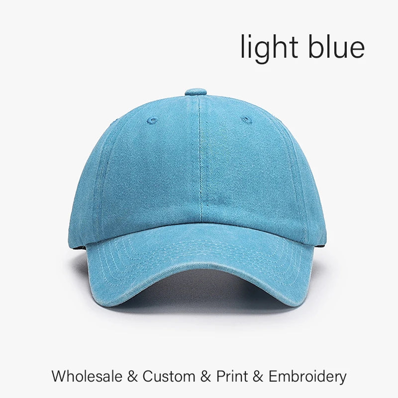 SLECKTON Custom Logo Retro Baseball Cap for Men and Women DIY Design Letter Embroidery Hat Customize Cap Graphic Print Wholesale