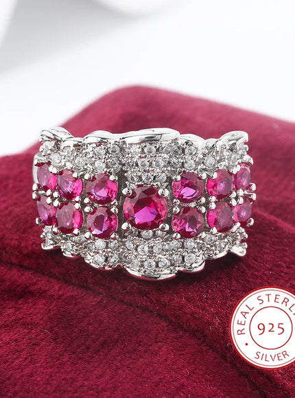 KissIcon Beautiful Pink Zircon 925 Ring - Elegant Jewelry