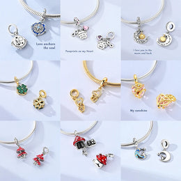 925 Sterling Silver Tree of Life Bead Luminous Firefly Dangle Butterfly Charms Fit Original Bracelet DIY Jewelry Gift for Women