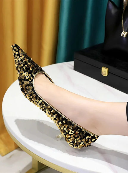 2024 Version Fashion Style Sequin Women's Shoes Shallow